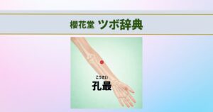 ツボ辞典孔最